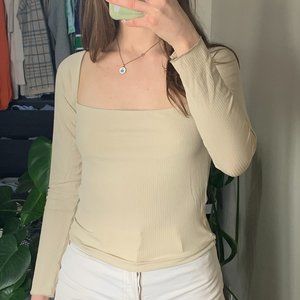 oak + fork squareneck long sleeve